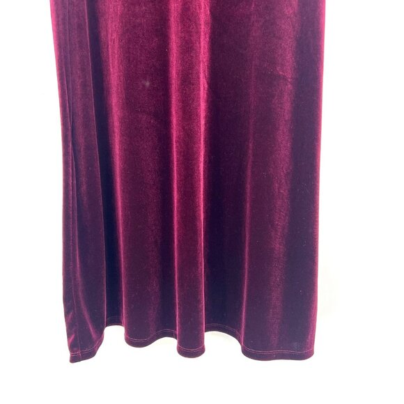 Others Follow Burgundy Velvet Sleeveless Bow Accent Dress Womens Small - Picture 3 of 8